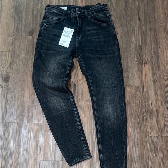 Zara Men's Black Wash Jeans,EU 40/US 31 waist!NWT - Picture 3 of 10